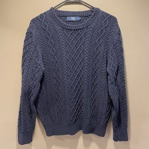 J-Crew Navy Blue Knit Sweater (Size: M)